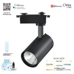 Oritz by Imitos Led Track Light , RGB + 5C with SMART Ai Tuya App,Bluetooth,Google Assistance, Remote Track Light  (TR16/5C)