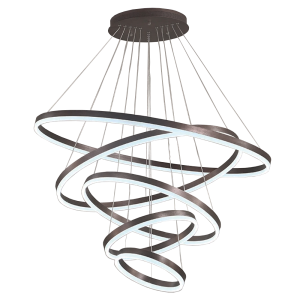 Luxury Led Pendant Lamp 5 Ring Combination Modern Adjustable Lighting (13329/5)