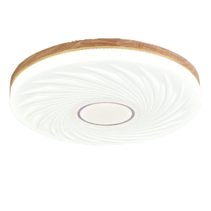 Ceiling Light with Wooden Base Round Design , 3C (15436)