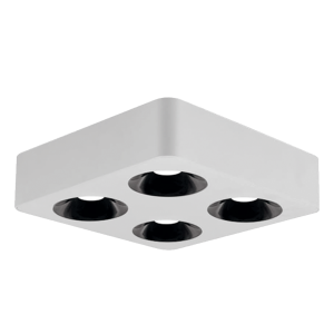 AI Smart Led Surface Four Head Spotlight with Die-Cast Body 24D - 3C (Reflector Color)