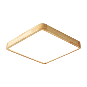 Ceiling Light Modern LED Panel Light with Wooden Design , Smart AI - Tuya App - Bluetooth , 3C (ZN8104)