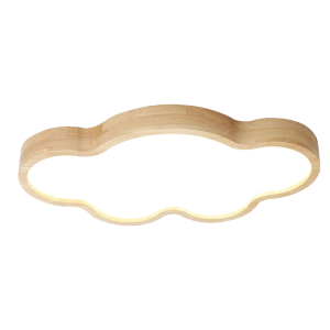 Ceiling Light Modern LED Panel Light with Wooden Design , Smart AI - Tuya App - Bluetooth , 3C (ZN8106)