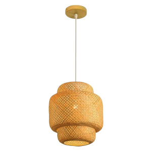 Single Pendant Light Bamboo Rattan Design (15166)
