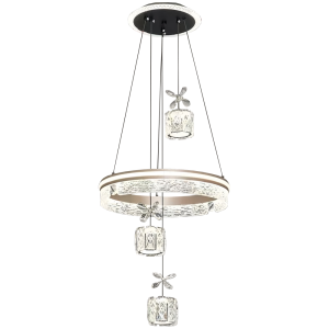 LED Pendant Light With 3 Glass Crystal Head / Remote 3C