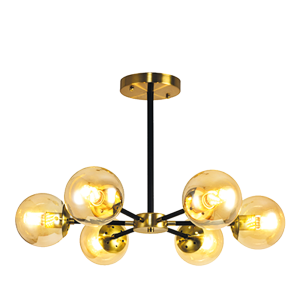 Pendant Light With 6 Globe Glass (P730/6)