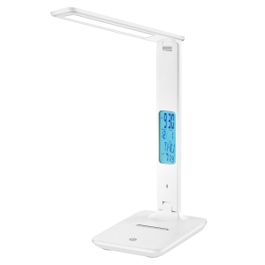 Modern LED Desk Lamp with Smart Features (Clock, Alarm, Date, Temperature)